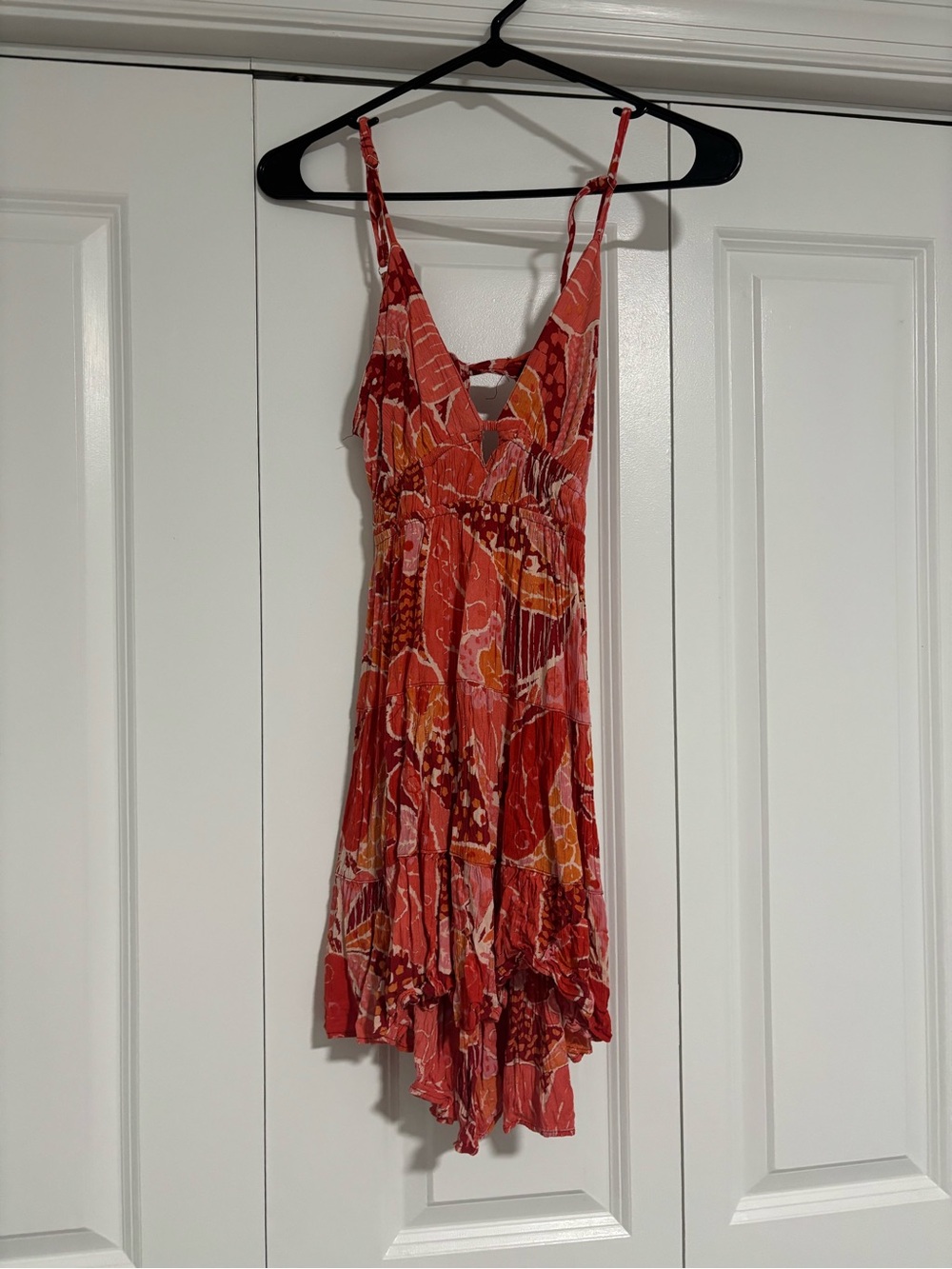 Angie Red and Pink Asymmetrical Sundress
